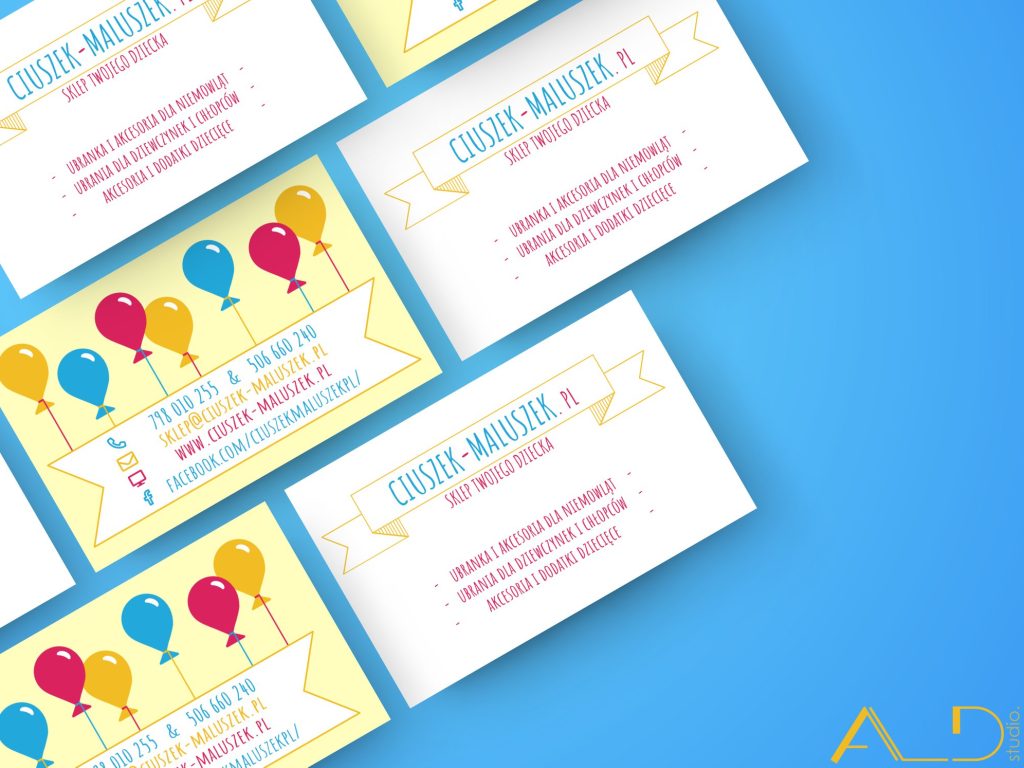 view of a business card's project